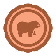 brown icon with bear